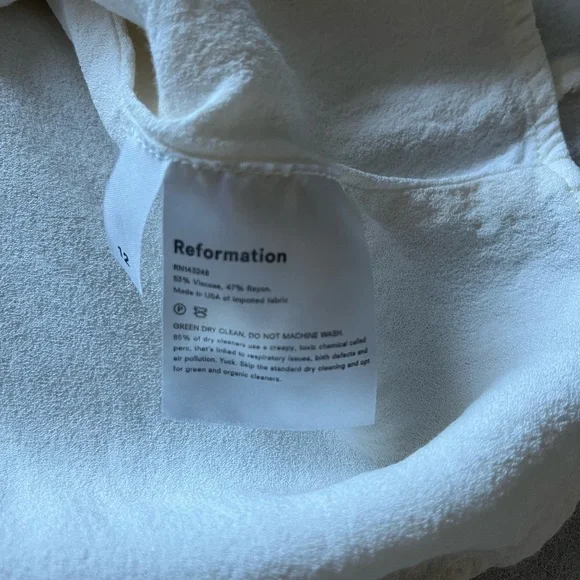 Reformation Sigrid Corset Milkmaid cream/off white midi dress wired cups size 12 - Picture 12 of 15